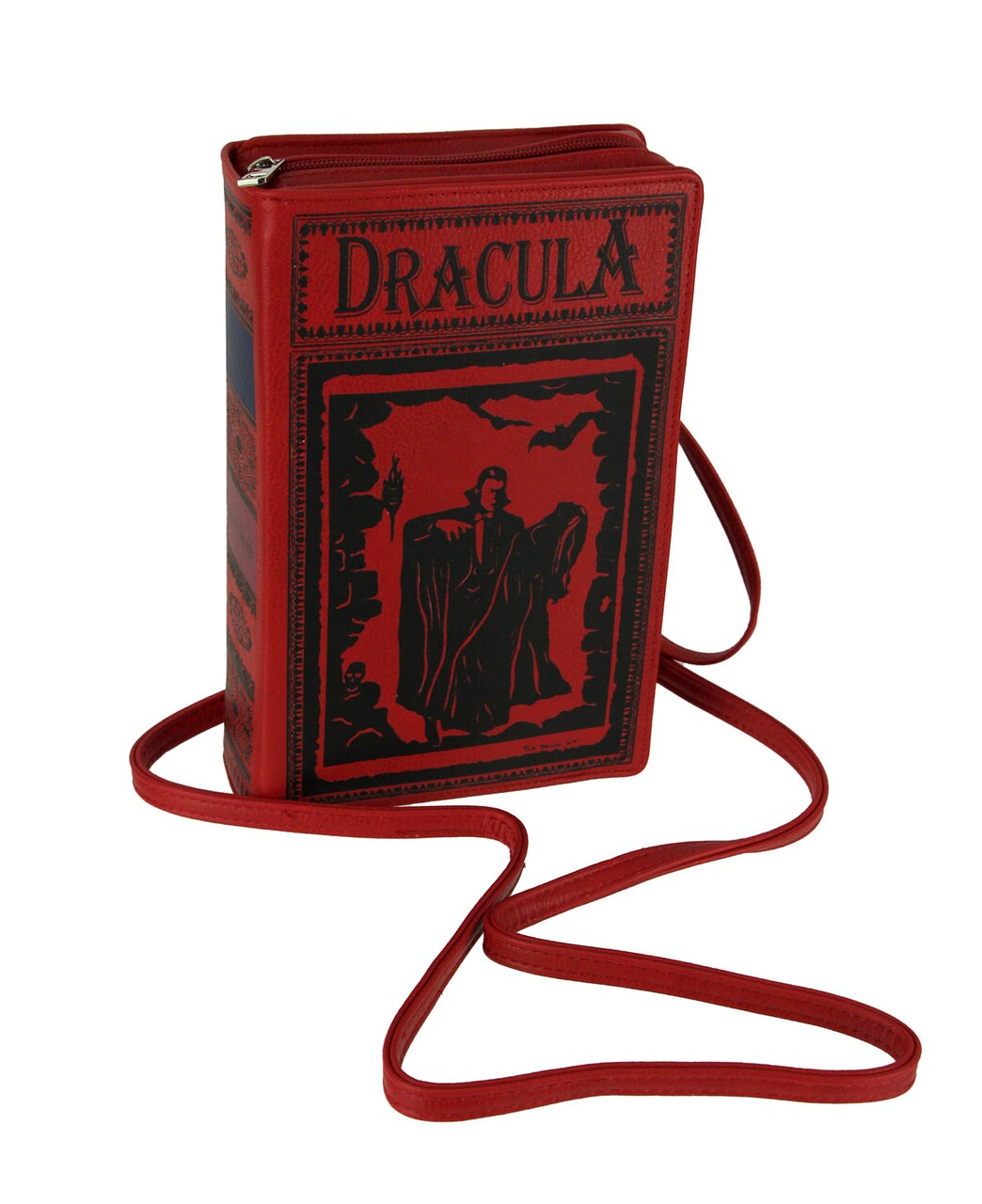 Book of Dracula Vinyl Handbag Novelty Clutch Purse Crossbody Bag